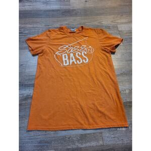 Gildan softstyle small women's orange Sass n Bass" tee